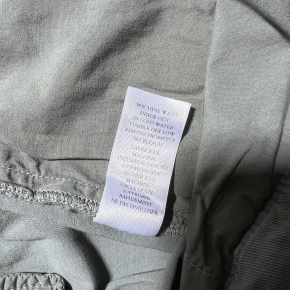 Frank & Eileen Wicklow Pants Womens 10 Green Cropped Raw‎ Hem Chino Made in USA - Picture 10 of 16